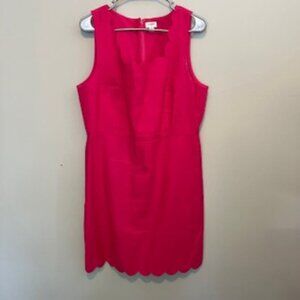 J. Crew pink dress with scallop detail Size 12
